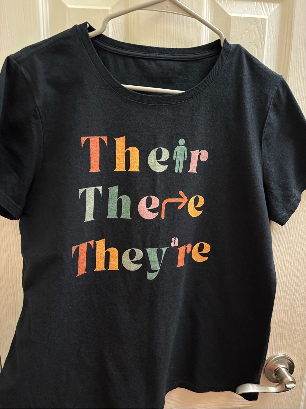 Black Homophone Their, There, They’re
 T-shirt